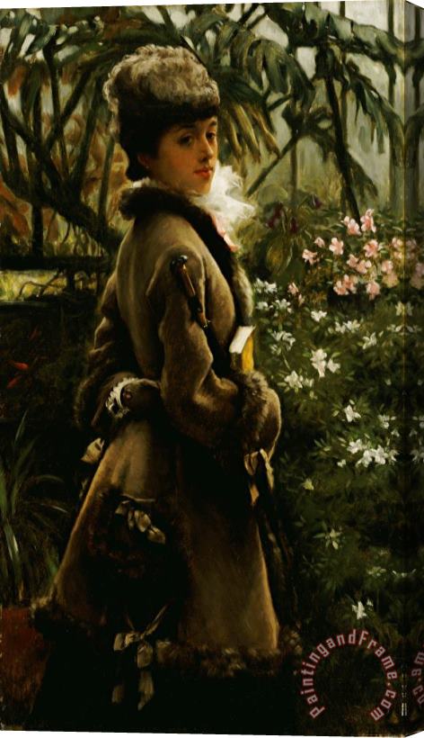James Jacques Joseph Tissot In the Greenhouse Stretched Canvas Print / Canvas Art