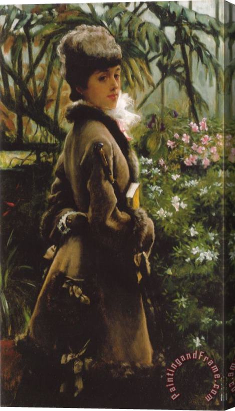 James Jacques Joseph Tissot In The Greenhouse Stretched Canvas Print / Canvas Art