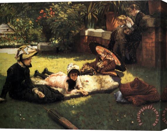 James Jacques Joseph Tissot In The Sunshine Stretched Canvas Painting / Canvas Art