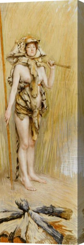 James Jacques Joseph Tissot La Femme Prehistorique Stretched Canvas Painting / Canvas Art