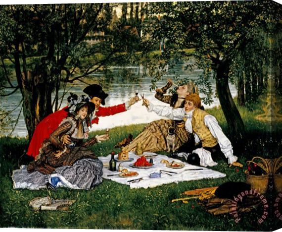James Jacques Joseph Tissot Partie Carree Stretched Canvas Painting / Canvas Art