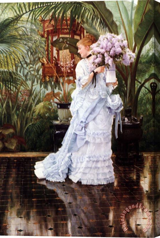 James Jacques Joseph Tissot The Bunch of Lilacs Stretched Canvas Painting / Canvas Art
