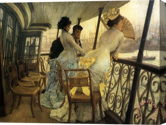 James Jacques Joseph Tissot The Gallery of H.m.s. 'calcutta' (portsmouth) Stretched Canvas Print / Canvas Art