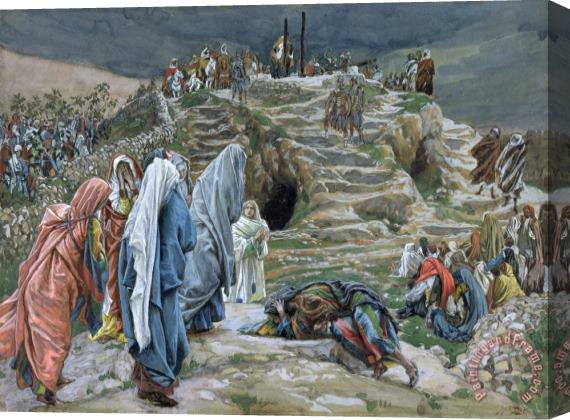 James Jacques Joseph Tissot The Holy Women Stand Far Off Beholding What is Done Stretched Canvas Print / Canvas Art