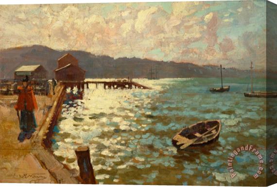 James M. Nairn Wellington Harbour Stretched Canvas Painting / Canvas Art