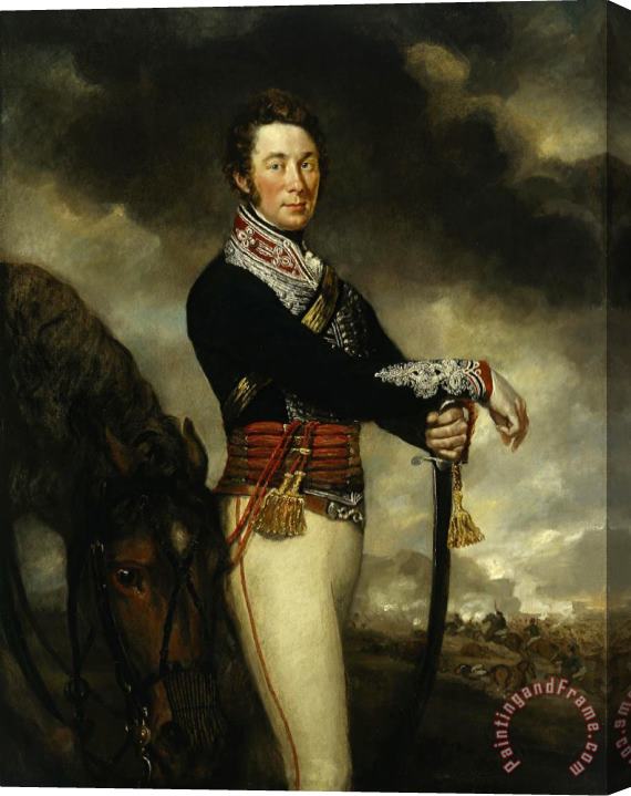 James Northcote Captain Peter Hawker of The 14th Light Dragoons Stretched Canvas Painting / Canvas Art