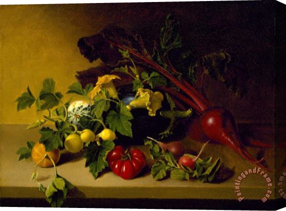 James Peale Still Life with Vegetables Stretched Canvas Print / Canvas Art
