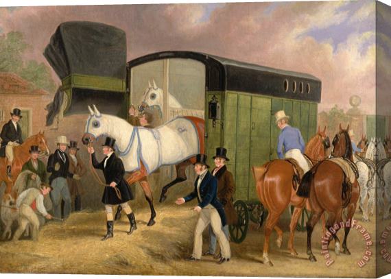 James Pollard The Derby Pets The Arrival Stretched Canvas Print / Canvas Art