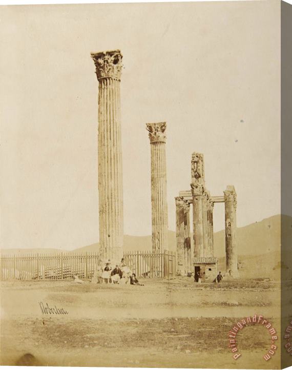 James Robertson  View of The Temple of Olympian Zeus From The West Stretched Canvas Painting / Canvas Art