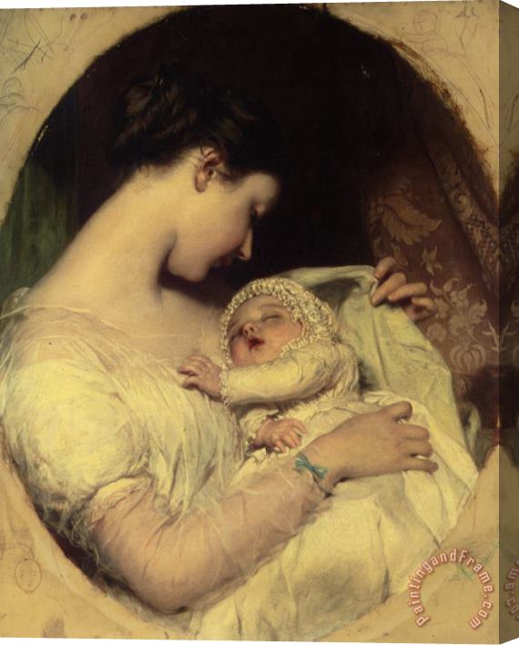 James Sant Artists Wife Elizabeth And Daughter Stretched Canvas Painting / Canvas Art