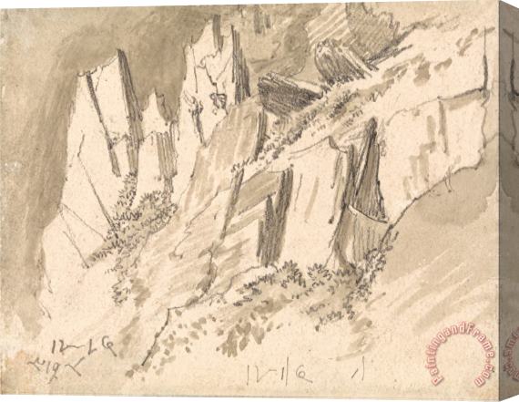 James Ward A Craggy Hillside Stretched Canvas Print / Canvas Art