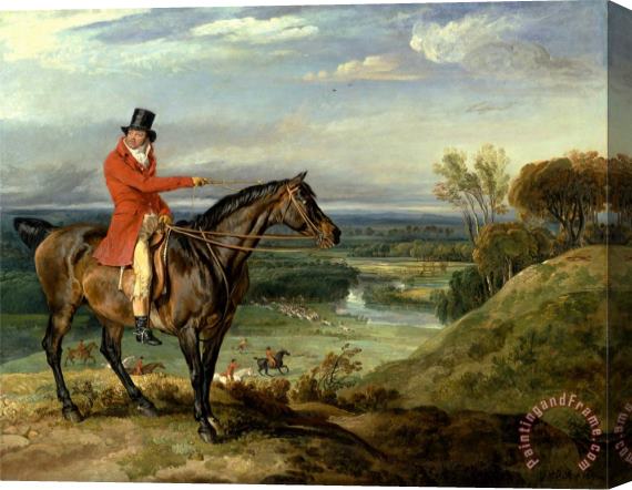 James Ward John Levett Hunting at Wychnor, Staffordshire Stretched Canvas Painting / Canvas Art
