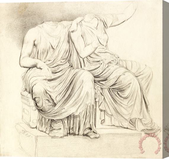 James Ward Study of Two Headless Classical Statues Stretched Canvas Print / Canvas Art