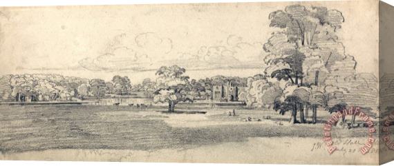James Ward The Old Hall, Tabley, Surrounded by Parkland, July 20, 1814 (1819?) Stretched Canvas Painting / Canvas Art