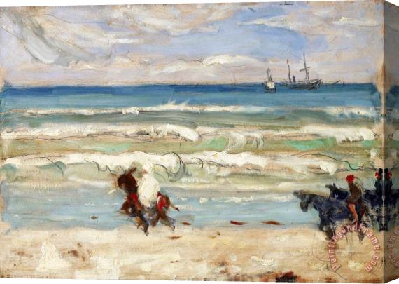 James Wilson Morrice Beach Scene, Tangier Stretched Canvas Print / Canvas Art