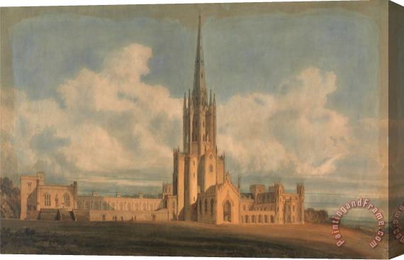 James Wyatt Projected Design for Fonthill Abbey, Wiltshire Stretched Canvas Print / Canvas Art