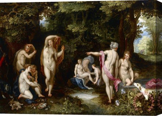 Jan Breughel Diana And Actaeon Stretched Canvas Painting / Canvas Art
