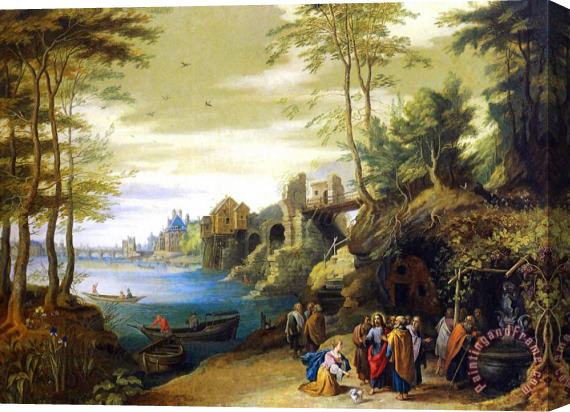 Jan Brueghel Christ And The Canaanite Woman Stretched Canvas Print / Canvas Art