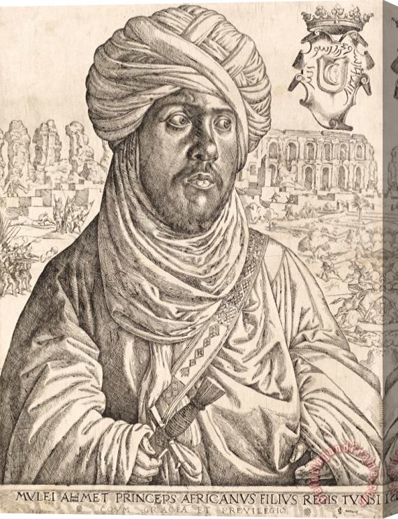 Jan Cornelisz Vermeyen Portrait of Mulay Ahmad Stretched Canvas Print / Canvas Art