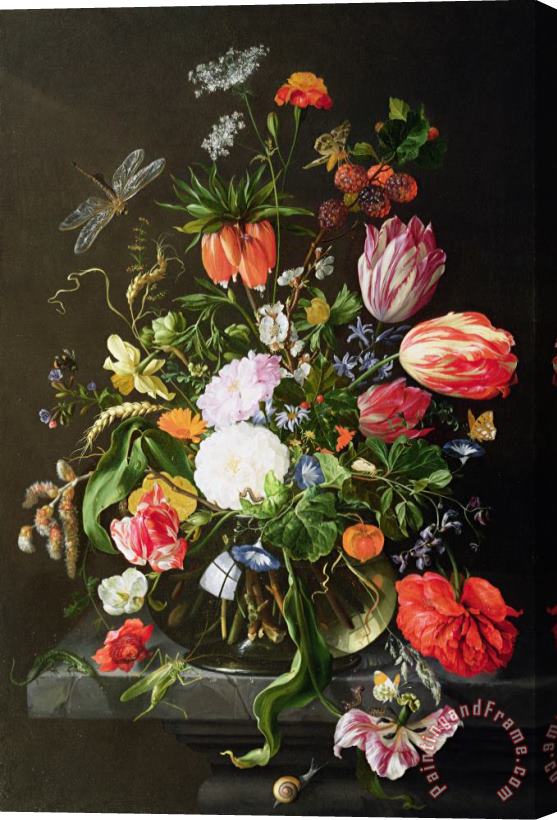 Jan Davidsz de Heem Still Life of Flowers Stretched Canvas Print / Canvas Art