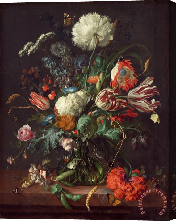 Jan Davidsz de Heem Vase of Flowers Stretched Canvas Painting / Canvas Art