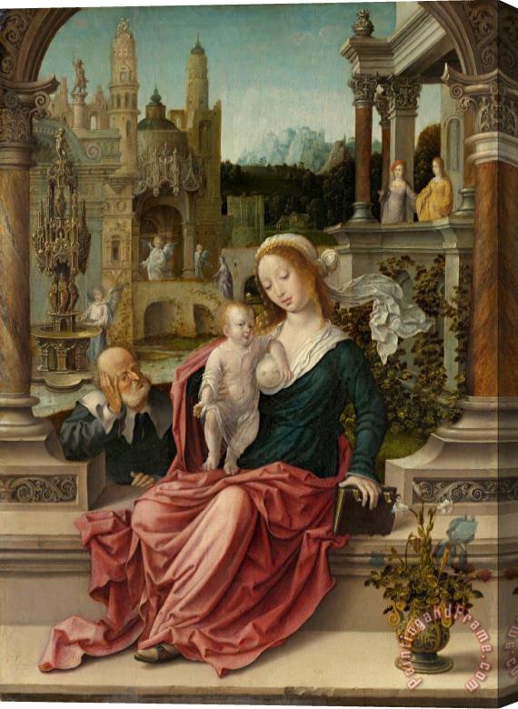 Jan Gossaert The Holy Family Stretched Canvas Print / Canvas Art