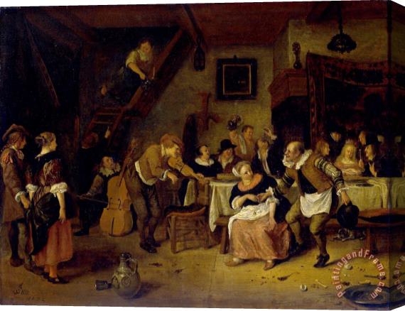 Jan Havicksz Steen Peasant Wedding Stretched Canvas Painting / Canvas Art