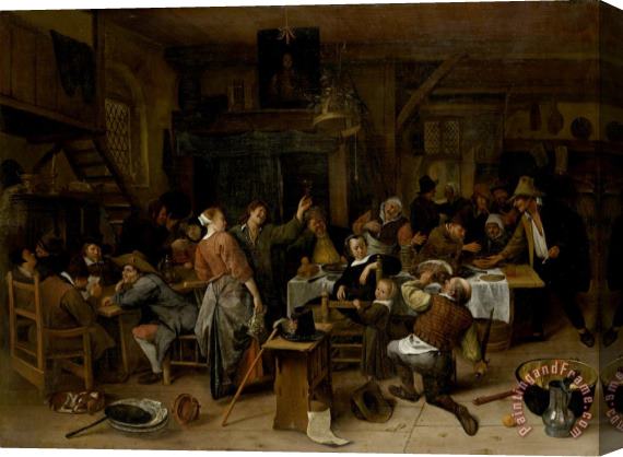 Jan Havicksz Steen Prince's Day Stretched Canvas Painting / Canvas Art