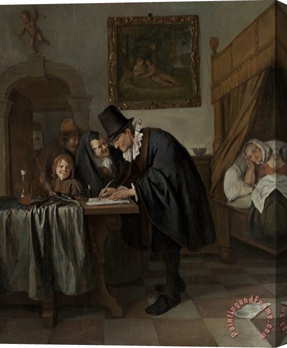 Jan Havicksz Steen The Doctor's Visit Stretched Canvas Painting / Canvas Art