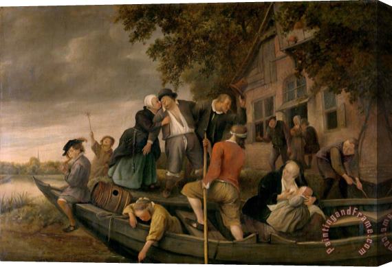 Jan Havicksz Steen The Merry Homecoming Stretched Canvas Print / Canvas Art