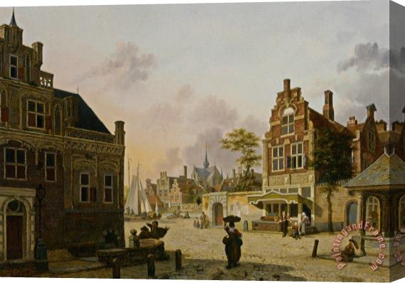 Jan Hendrik Verheijen A Summer Day in Haarlem Stretched Canvas Painting / Canvas Art