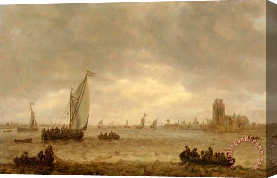 Jan Josefsz van Goyen Mouth of The Meuse (dordrecht) Stretched Canvas Painting / Canvas Art