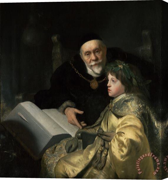 Jan Lievens Prince Charles Louis of The Palatinate with His Tutor Wolrad Von Plessen in Historical Dress Stretched Canvas Painting / Canvas Art