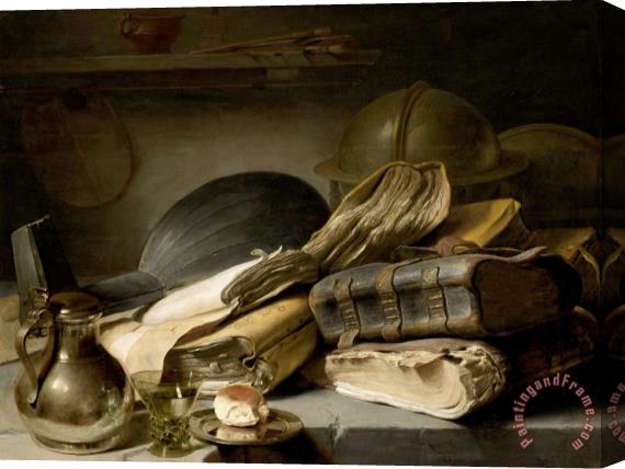 Jan Lievens Still Life with Books Stretched Canvas Painting / Canvas Art