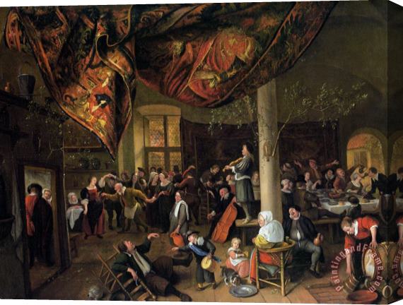 Jan Steen A Village Wedding Stretched Canvas Painting / Canvas Art