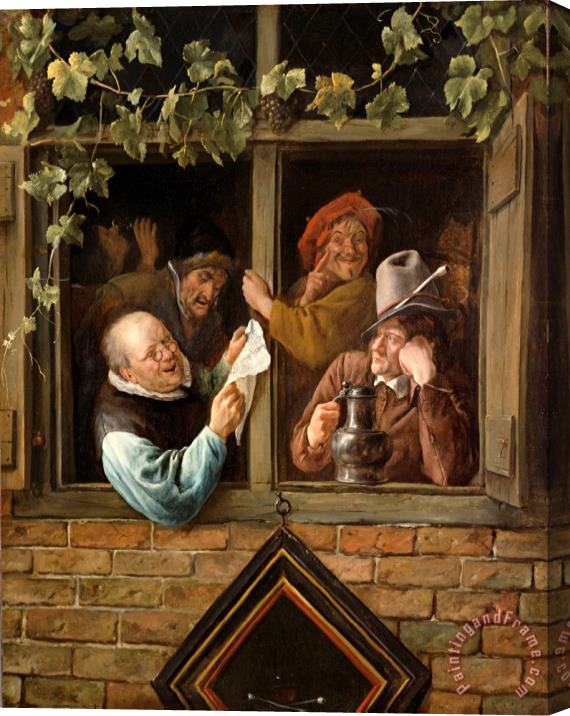 Jan Steen Rhetoricians at a Window Stretched Canvas Print / Canvas Art