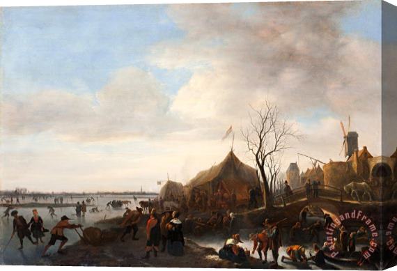 Jan Steen Winter Scene Stretched Canvas Painting / Canvas Art