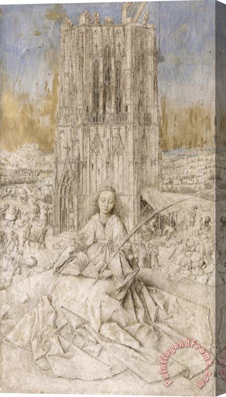 Jan van Eyck Saint Barbara Stretched Canvas Painting / Canvas Art