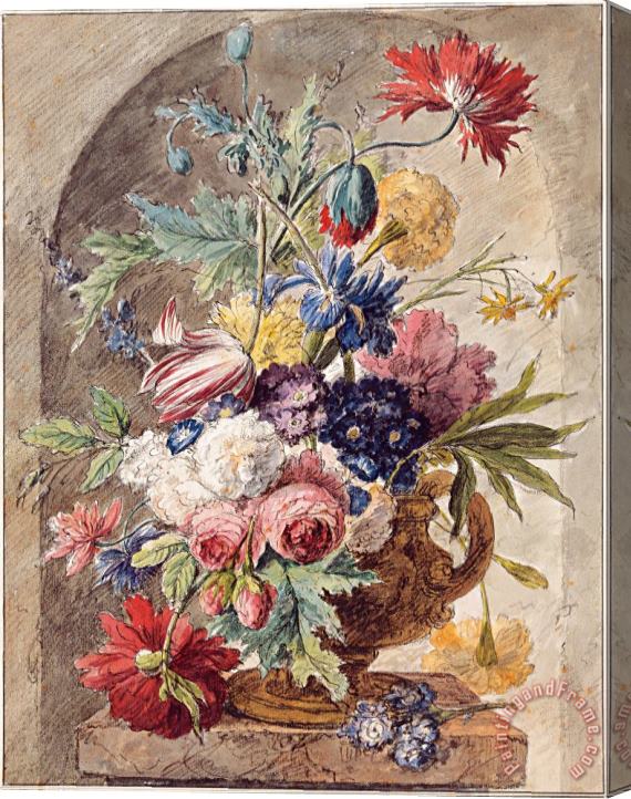 Jan van Huysum  Flower Still Life, C. 1734 Stretched Canvas Print / Canvas Art