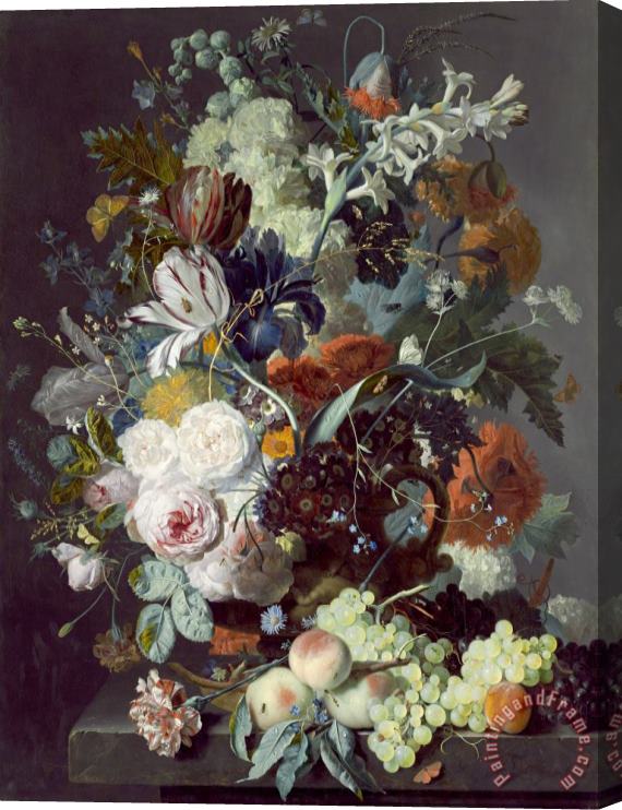 Jan Van Huysum Still Life with Flowers And Fruit Stretched Canvas Print / Canvas Art