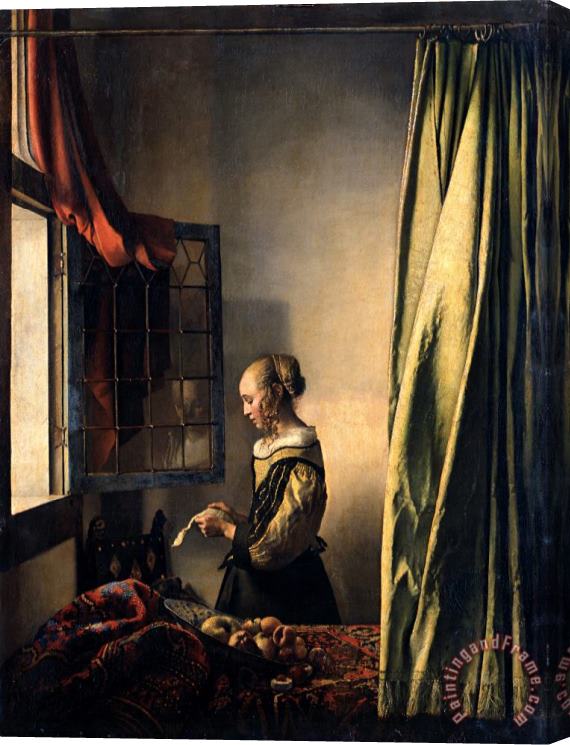 Jan Vermeer Girl Reading a Letter by an Open Window Stretched Canvas Print / Canvas Art