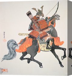 Edna Smith in a Japanese Wrap Canvas Prints - Samurai by Japanese School