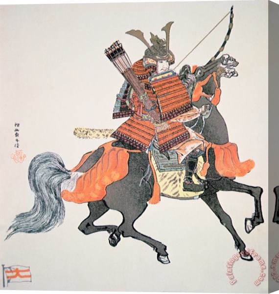 Japanese School Samurai Stretched Canvas Painting / Canvas Art