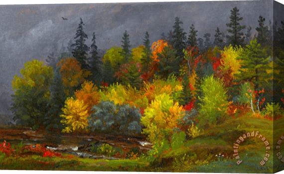 Jasper Francis Cropsey Autumn Foliage Stretched Canvas Print / Canvas Art