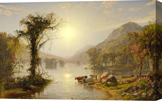 Jasper Francis Cropsey Autumn on Greenwood Lake Stretched Canvas Print / Canvas Art