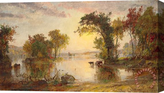 Jasper Francis Cropsey Autumn on The Susquehanna, 1878 Stretched Canvas Painting / Canvas Art