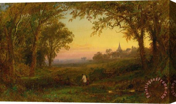 Jasper Francis Cropsey Church Lord Portsmouth Park Surrey Stretched Canvas Print / Canvas Art