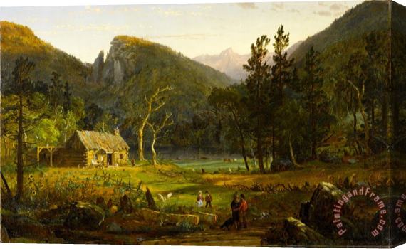 Jasper Francis Cropsey Eagle Cliff, Franconia Notch, New Hampshire Stretched Canvas Painting / Canvas Art