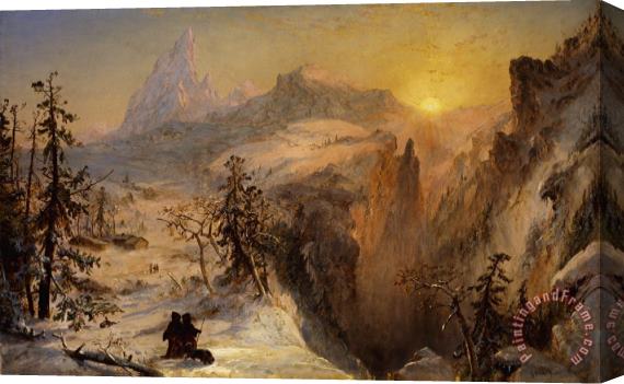 Jasper Francis Cropsey Winter In Switzerland Stretched Canvas Painting / Canvas Art