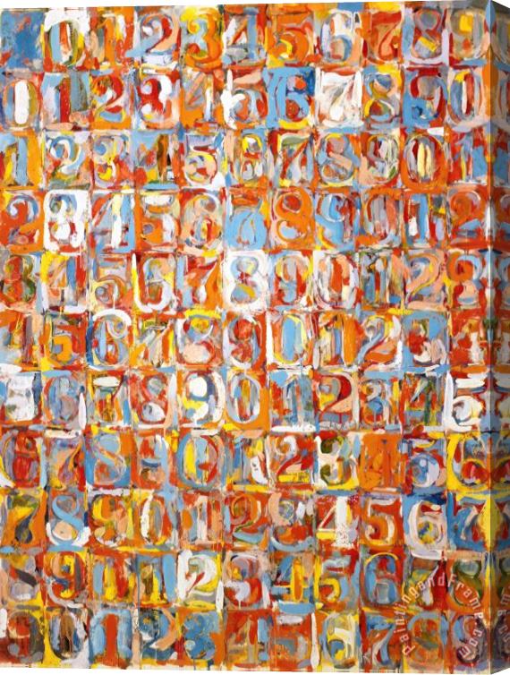 jasper johns Numbers in Color Stretched Canvas Painting / Canvas Art